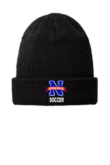 Nonnewaug Soccer  embroidered chunky knit beanie