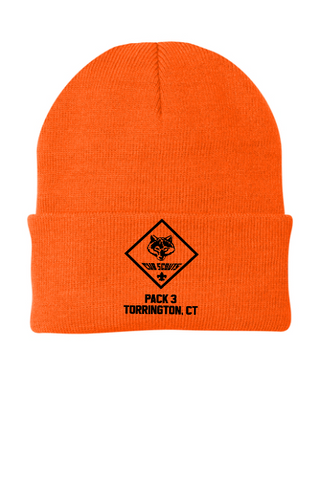 PACK 3 KNIT CAP EMBROIDERED