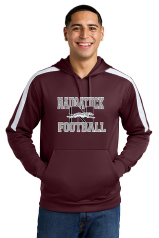 Naugatuck Football Color Block Performance Blend Hoodie