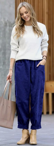 Ladies Corduroy Pants with Pockets