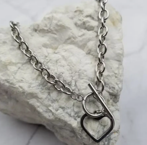 Heart Necklace and bracelet set