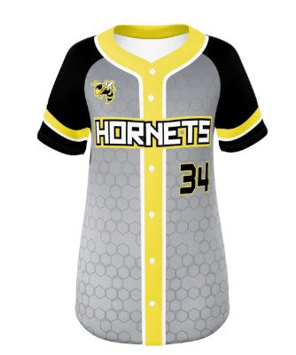 Softball Ladies Full button Sublimated Jersey