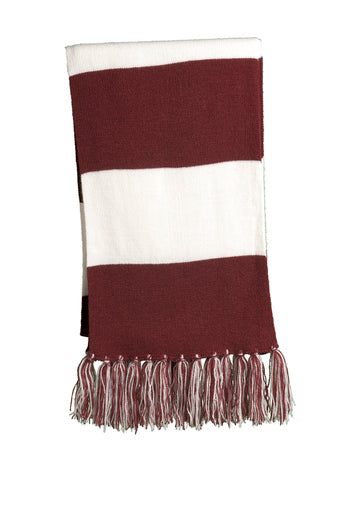 Striped Fringed Scarf