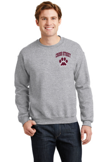 Cross Street Adult & Youth Embroidered Crewneck Sweatshirt