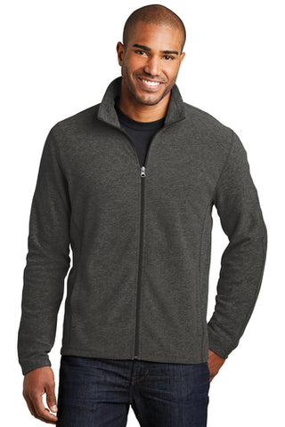 Jettie S. Tisdale Men's Full Zip Heathered Microfleece