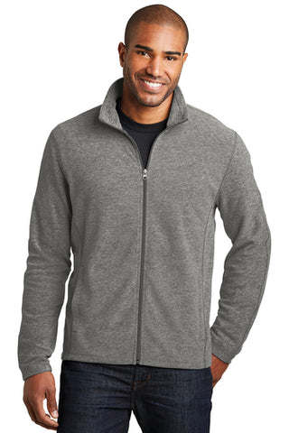 Jettie S. Tisdale Men's Full Zip Heathered Microfleece