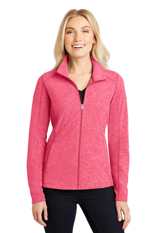 Jettie S. Tisdale Ladies Full Zip Heathered Microfleece
