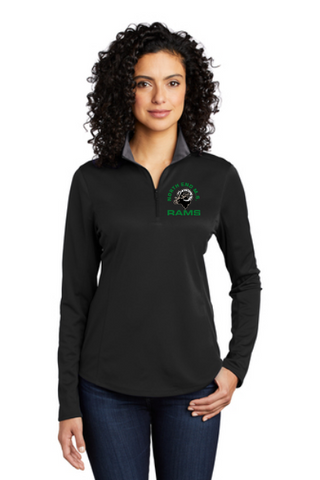 RAMS Port Authority ® Ladies Silk Touch ™ Performance 1/4-Zip  **NEW
