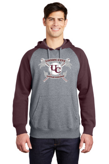 UCLL Sport-Tek® Raglan Colorblock Pullover Hooded Sweatshirt